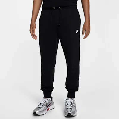 Nike Club Men's French Terry Joggers - Black/Black/White