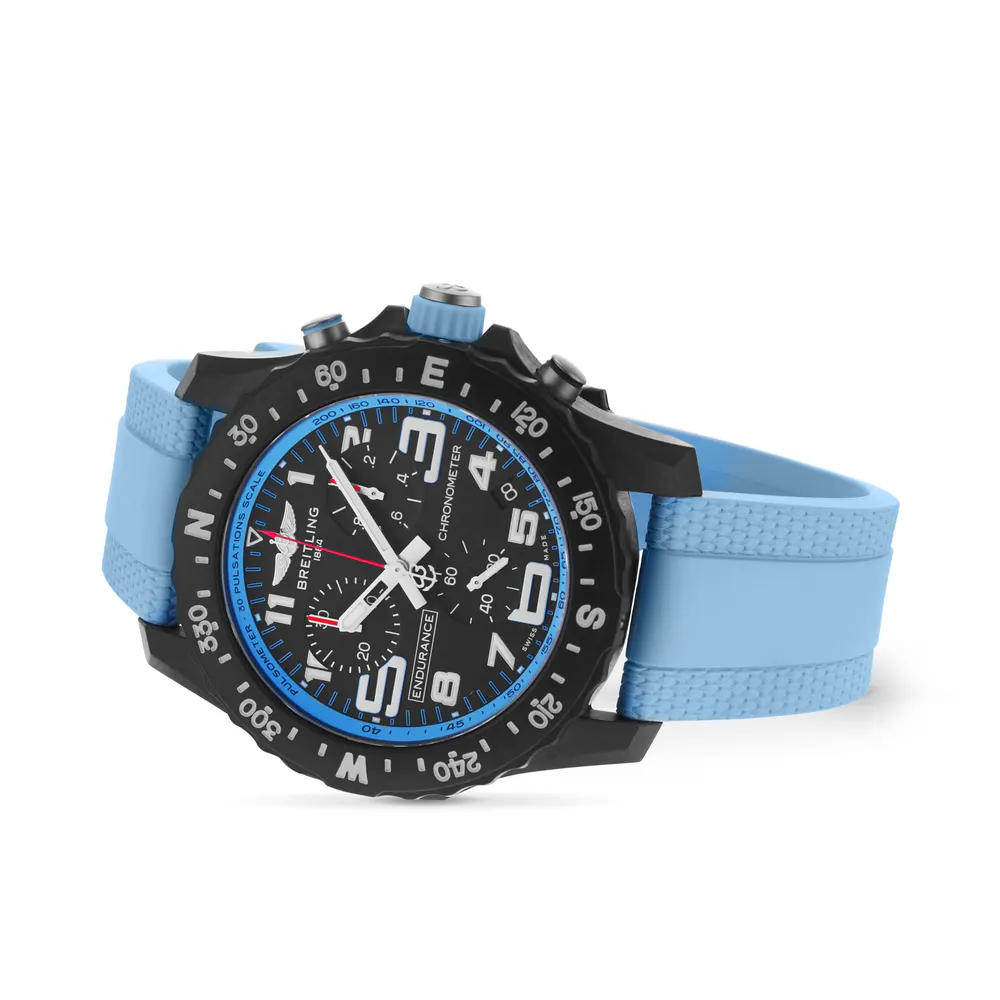 Breitling Endurance Pro 44mm Unisex Watch Blue Rubber in Black, additional product view 3