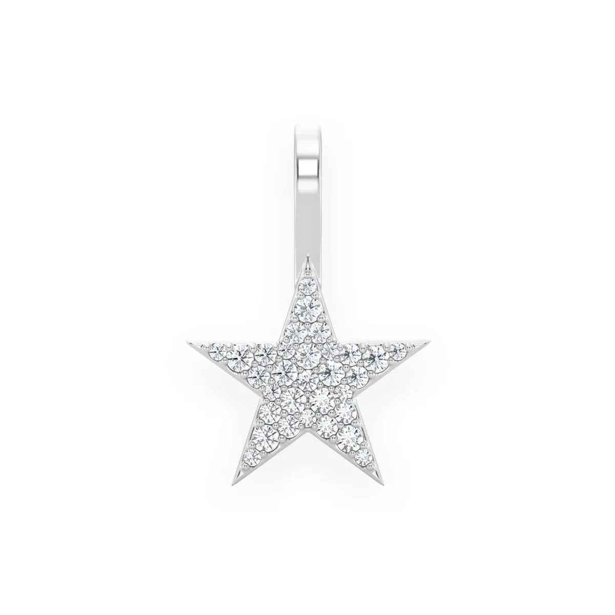 For Him Five Point Star Diamond Pendant in White Gold / Natural Diamond – Pendant