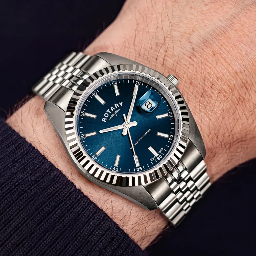 Rotary Inspiration 41mm Blue Mens Watch in Blue, additional product view 3