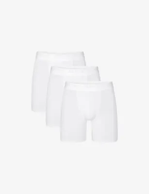 SKIMS Stretch Pack of Three 5-inch Modal-Jersey Boxer Briefs