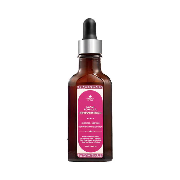 Nature Spell Calm & Clear Biotic Serum for Dry Scalp with Hyaluronic Acid + Plant Collagen 50ml