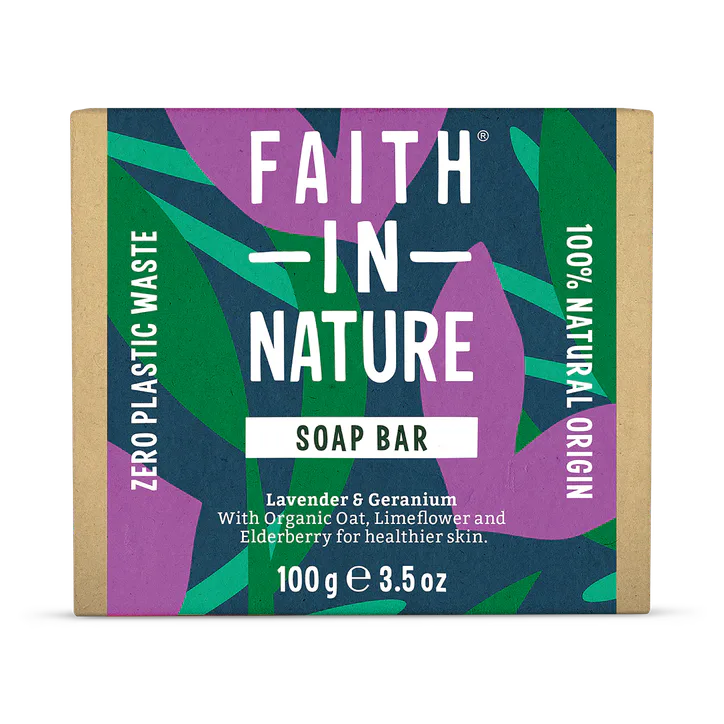 Faith in Nature Soap Bar Lavender and Geranium 100 g