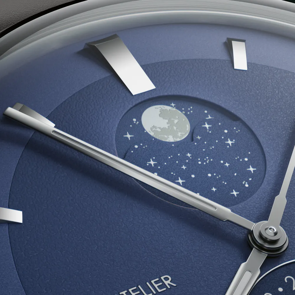 Oris Artelier Complication 39.5mm Mens Watch Blue in Blue, additional product view 2