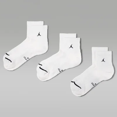 Jordan Everyday Elevated Ankle Socks (3 Pairs) - White/Black