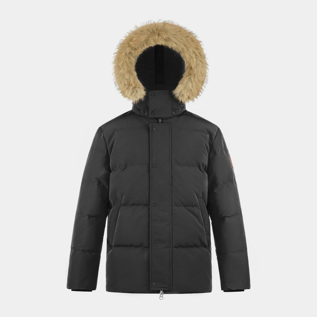 Arctic Army Men's Muskox Waterproof Baffle Stitching Detachable Hood Parka