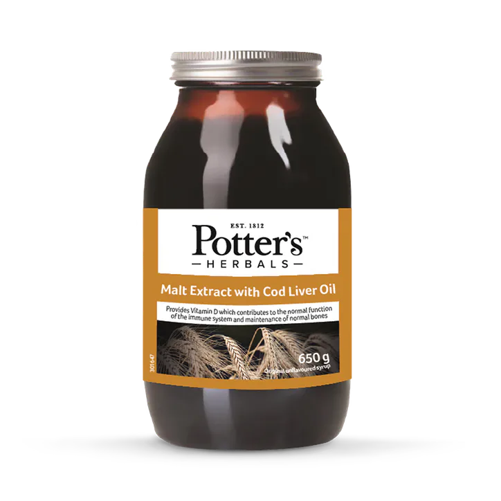 Potters Original Malt Extract (with Cod Liver Oil) 650g – Vitamins & Supplements > Supplements > Omega & Fish Oils > Cod Liver Oil