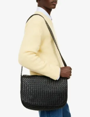BOTTEGA VENETA Veneto Large Leather Messenger Bag detail 2