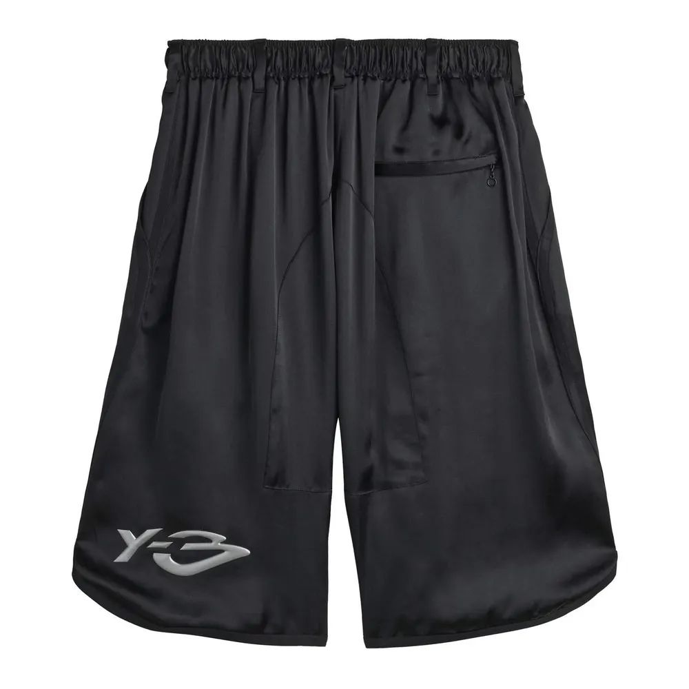 Y3 Liquid Logo Shorts in Black, additional product view 2