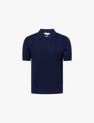 ARNE Arles Wave Textured Woven Polo Shirt