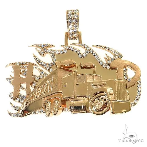 RINA - For Him CUSTOM HD Transportation Logo Pendant 68920 in Rose Gold – Pendant