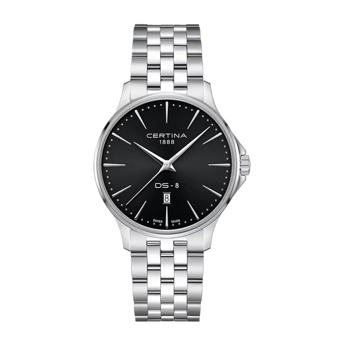 Certina DS-8 Gent 40mm, Stainless Steel, Black Dial