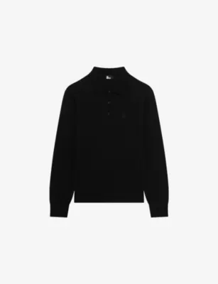 THE KOOPLES Logo-Embroidered Polo-Collar Wool Jumper