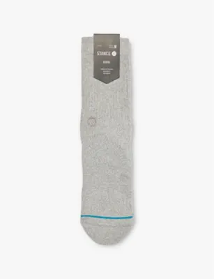 STANCE Icon logo-embroidered crew-length cotton-blend crew socks - Blw detail 2