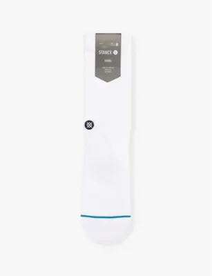 STANCE Icon logo-embroidered crew-length cotton-blend crew socks - Blw detail 3