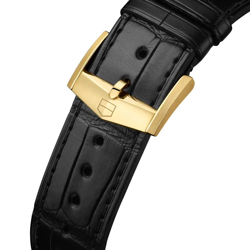 TAG Heuer Gold Carrera Chronograph 42mm in Black, additional product view 3