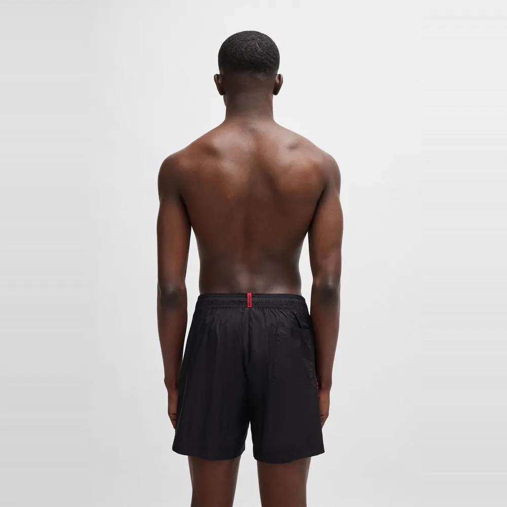 Hugo Mens HUGO Fab Swim Shorts with Tape Logo Detail detail 3