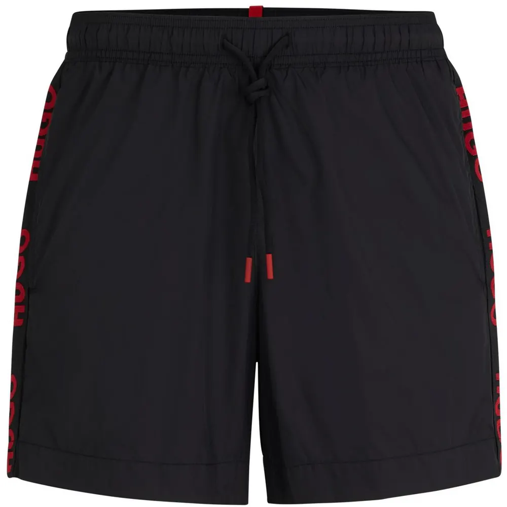 Hugo Mens HUGO Fab Swim Shorts with Tape Logo Detail