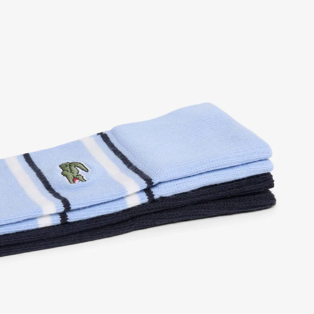 Lacoste Men's Striped Cotton Crew Socks detail 2