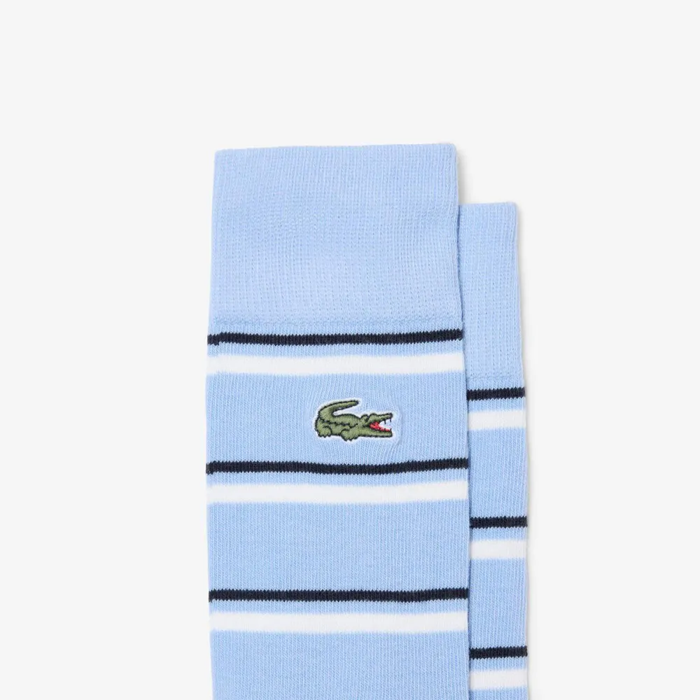 Lacoste Men's Striped Cotton Crew Socks detail 3