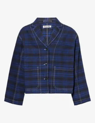 STORY MFG Cove Check Cotton Jacket in Solar Check – Mens | Coats & jackets | Field Jackets