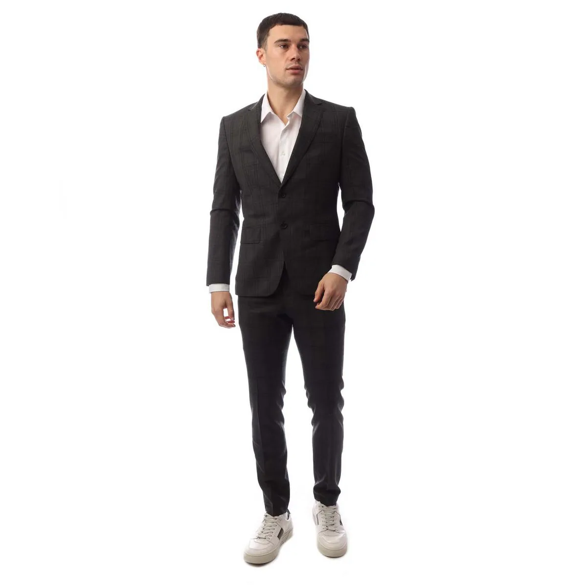 Boss Men's Structured Natural Stretch Streamlined Fit Suit