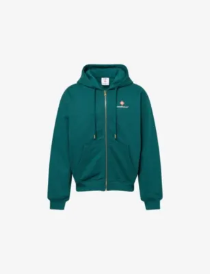 CASABLANCA Classic Zip-Up Cotton-Jersey Hoody
