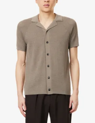 NOBL Emilio Open-Weave Knitted Shirt detail 3