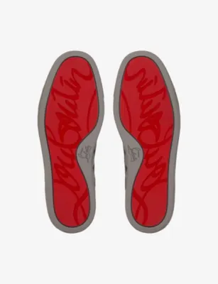CHRISTIAN LOUBOUTIN Louis JR Canopy Suede Trainers - 14 in PHANTOM GREY, additional product view 2