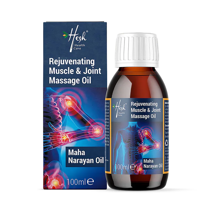HESH Maha Narayan Muscle and Joint Massage Oil, Natural Sports Recovery Oil, Deep Relief for Sore Muscles, Joints and Post Workout Aches