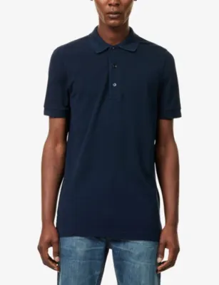 TOM FORD Stretch-Woven Polo Top detail 3