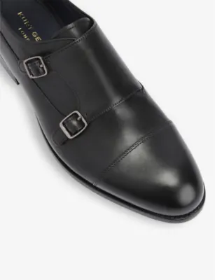 KURT GEIGER LONDON Sloane leather monk shoes - EUR 41 / 7 UK MEN in BLACK, additional product view 3