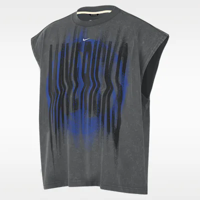 Nike Dallas Mavericks Standard Issue Men's Nike Sleeveless Basketball Top - Iron Grey/White