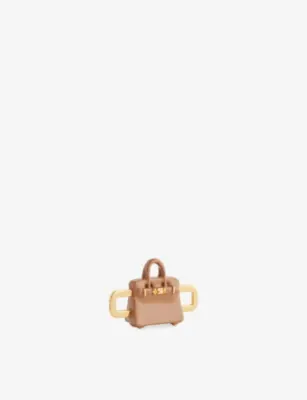 POUBEL Handbag 14ct Gold-Plated Sterling-Silver and Enamel Charm detail 2