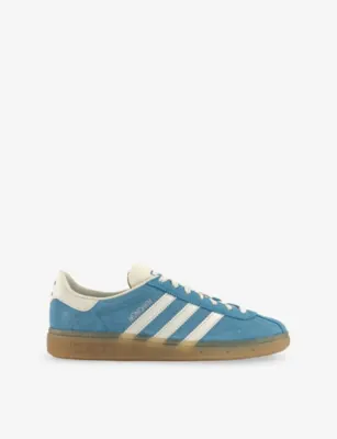 ADIDAS Munchen Suede Low-Top Trainers - EUR 42 / 8 UK MEN in PRELOVED BLUE OFF WHITE – Mens | Trainers | Lace up trainers