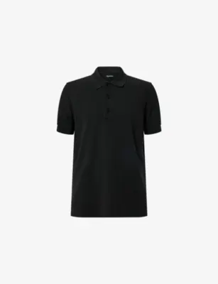 TOM FORD Short-Sleeve Piquet Cotton-Blend Polo Shirt