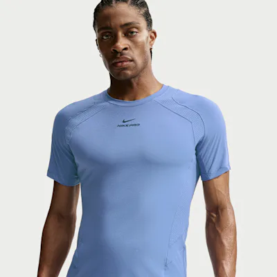 Nike Pro Training Men's Dri-FIT ADV Short-Sleeve Top - Indigo Storm/Indigo Storm/Black