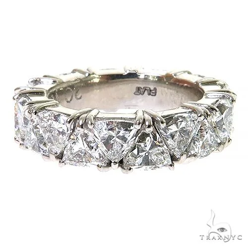 RINA - For Him CUSTOM CVD Trillion Cut Diamond Eternity Ring 68552 in Platinum / 6.5 – Ring