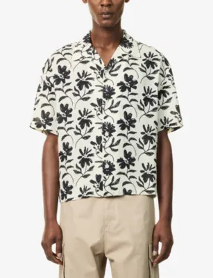 MKI MIYUKI-ZOKU Vacation Floral-Print Linen-Blend Shirt detail 3