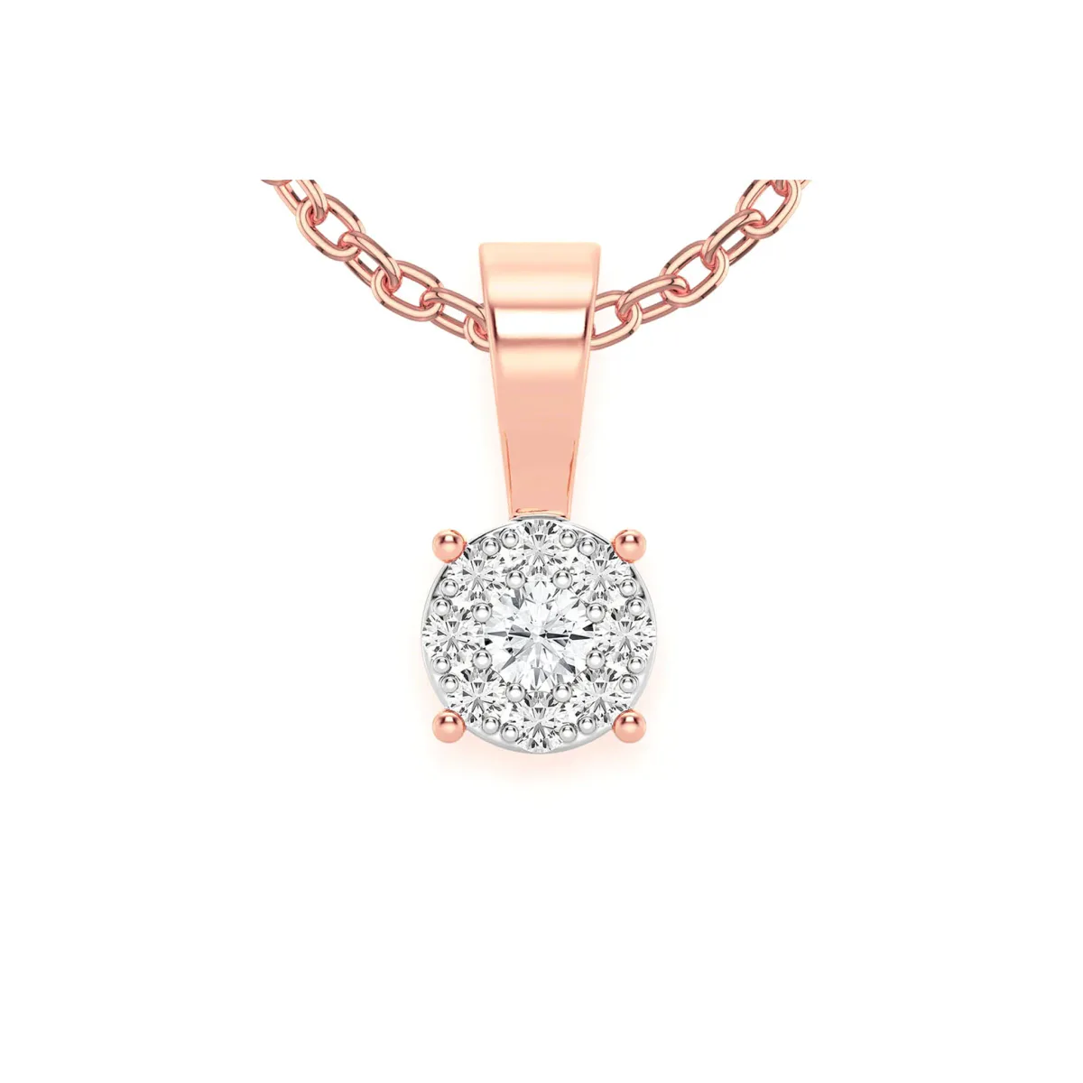 For Him Mosaic Diamond Pendant in 0.15ctw / Rose Gold / Natural Diamond – Pendant