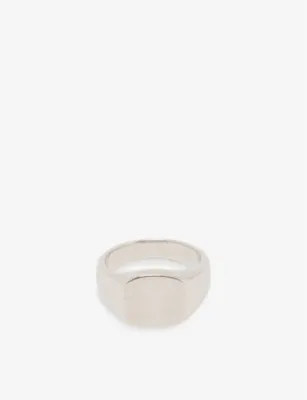 SERGE DENIMES Signet polished sterling-silver ring - L