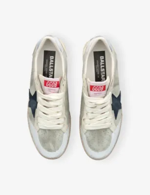 GOLDEN GOOSE Ballstar 60646 Suede Trainers - EUR 43 / 9 UK MEN in WHITE/COMB, additional product view 2
