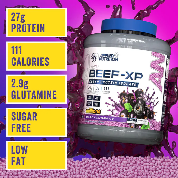 Applied Nutrition Beef XP Clear Protein Isolate millions Blackcurrant 1.8KG detail 2