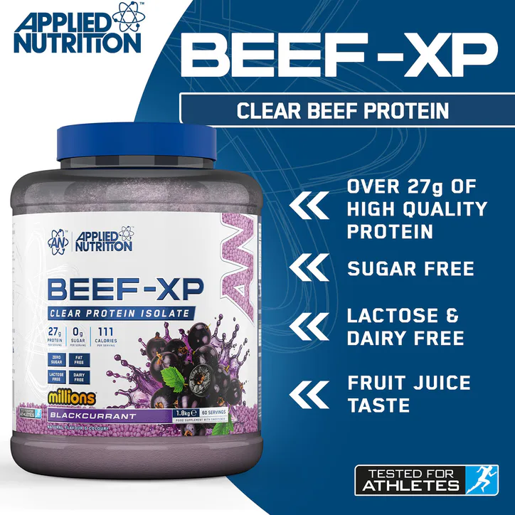 Applied Nutrition Beef XP Clear Protein Isolate millions Blackcurrant 1.8KG detail 3