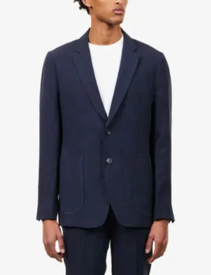 PERCIVAL Tailored Single-Breasted Linen Blazer detail 3