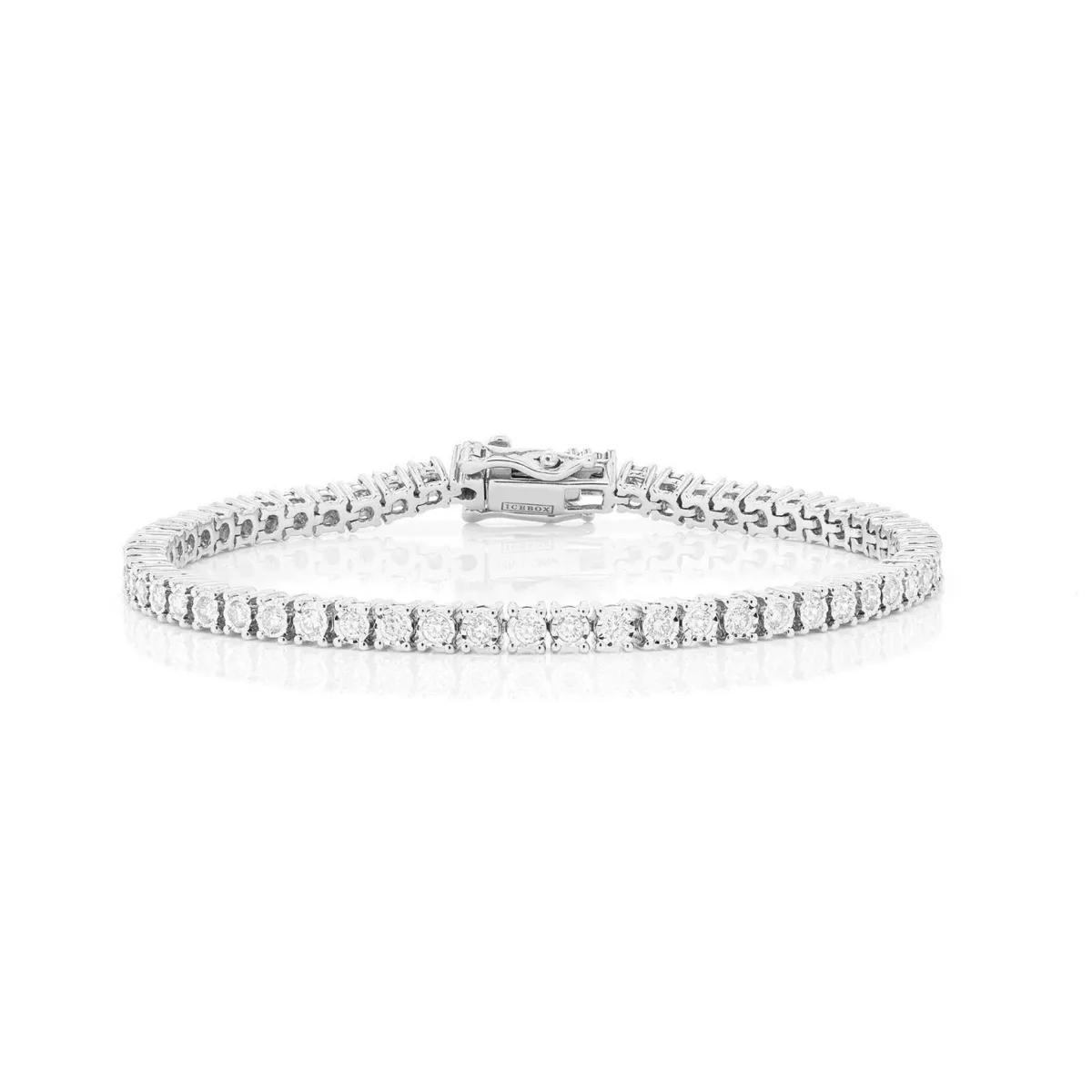 For Him Miracle Diamond Tennis Bracelet in 2pt / 1.25ctw / White Gold / 7" – Bracelet