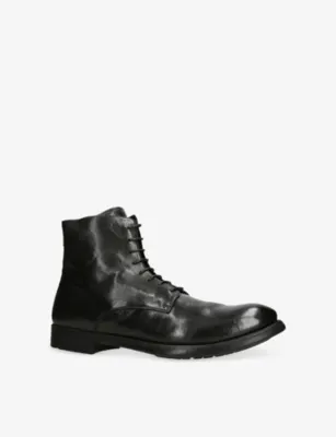 OFFICINE CREATIVE Hive Leather Ankle Boots - EUR 43.5 / 9.5 UK MEN in BLACK, additional product view 3