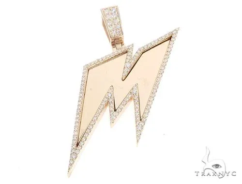 RINA - For Him CUSTOM 14k Yellow Gold Custom Made 'M' Pendant 65055 in Rose Gold – Pendant