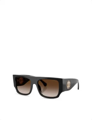CHANEL CH5549 Square-Frame Acetate Sunglasses detail 2