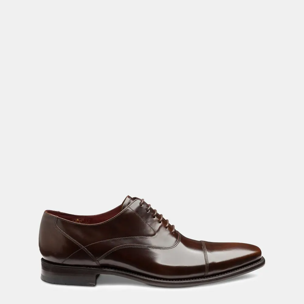 Loake Sharp Toe Cap Shoes in Dark Brown – Footwear
